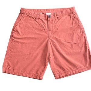 Columbia Sportswear Mens 34 Sunset RedmFlat‎ Front Classic Chino Cotton Shorts